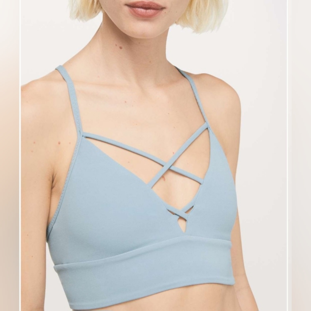 lululemon athletica Light Blue Strappy Bra